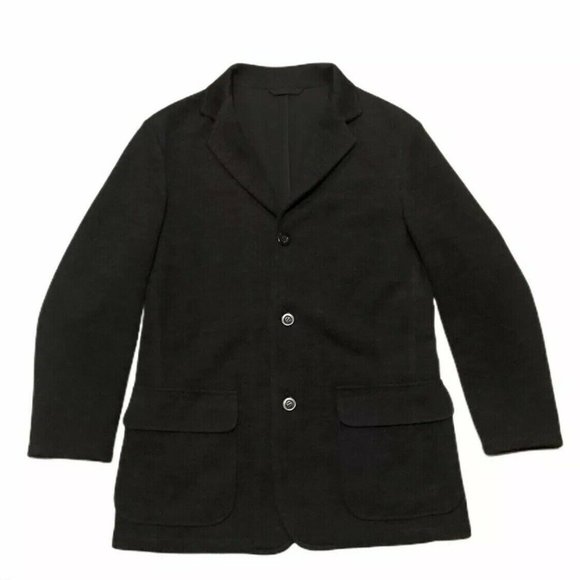 Canali Sportswear Made In Italy Black Gray Coat Blazer Jacket SZ 50 8318 Q2 - Picture 1 of 7